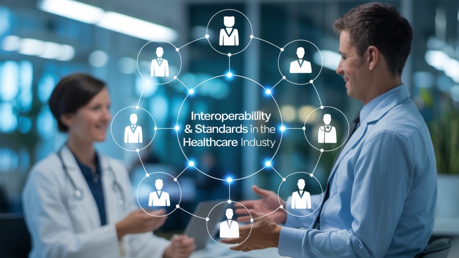 Healthcare IT engineers managing system interoperability