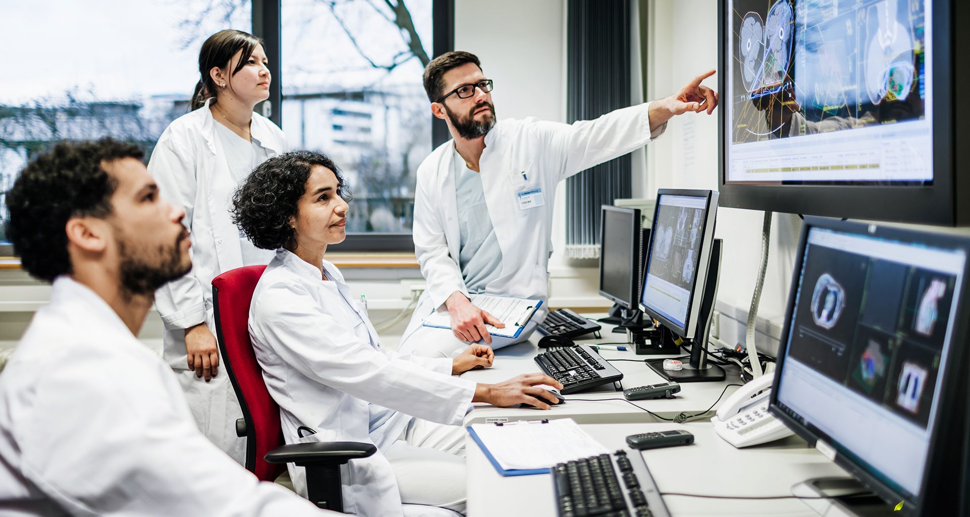 Clinical Informatics specialist analyzing healthcare data